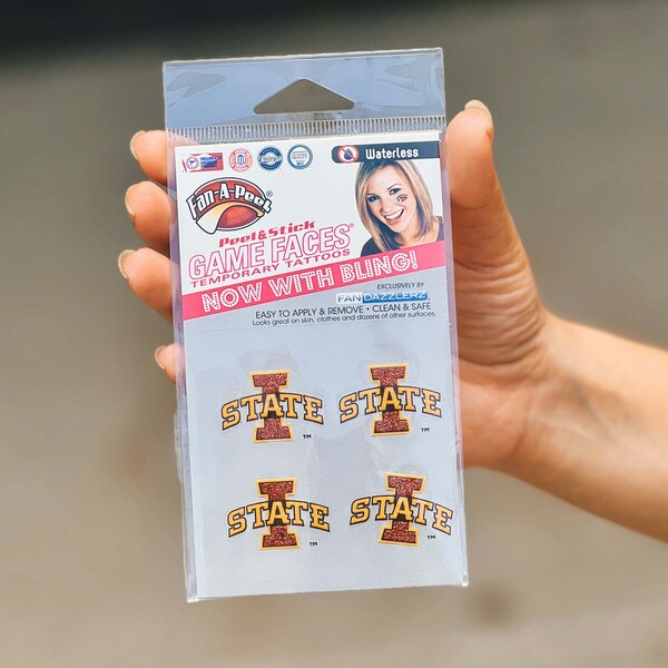 Fan-A-Peel I-State Game Faces Temporary Tattoo